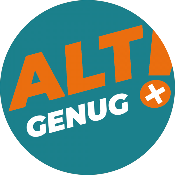 Logo des Bündnisses Wahlaltersenkung mit dem Schriftzug Alt genug